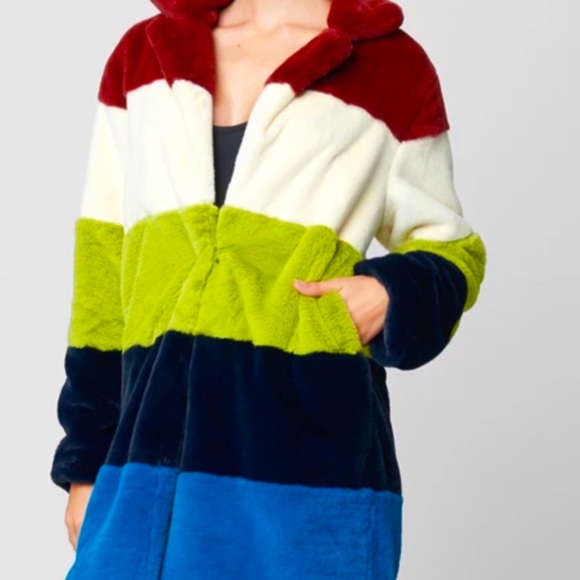Blank NYC Super Nova Color Block Faux Fur … - Picture 3 of 15